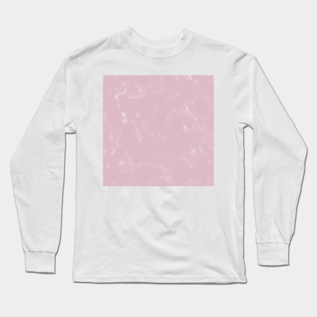 Pink pastel marble waves pattern Long Sleeve T-Shirt by Pressia